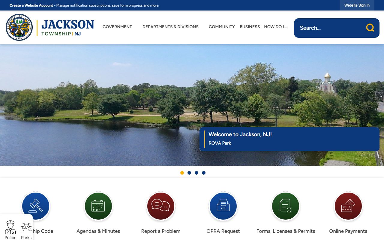 Jackson Township official website for probate court records information