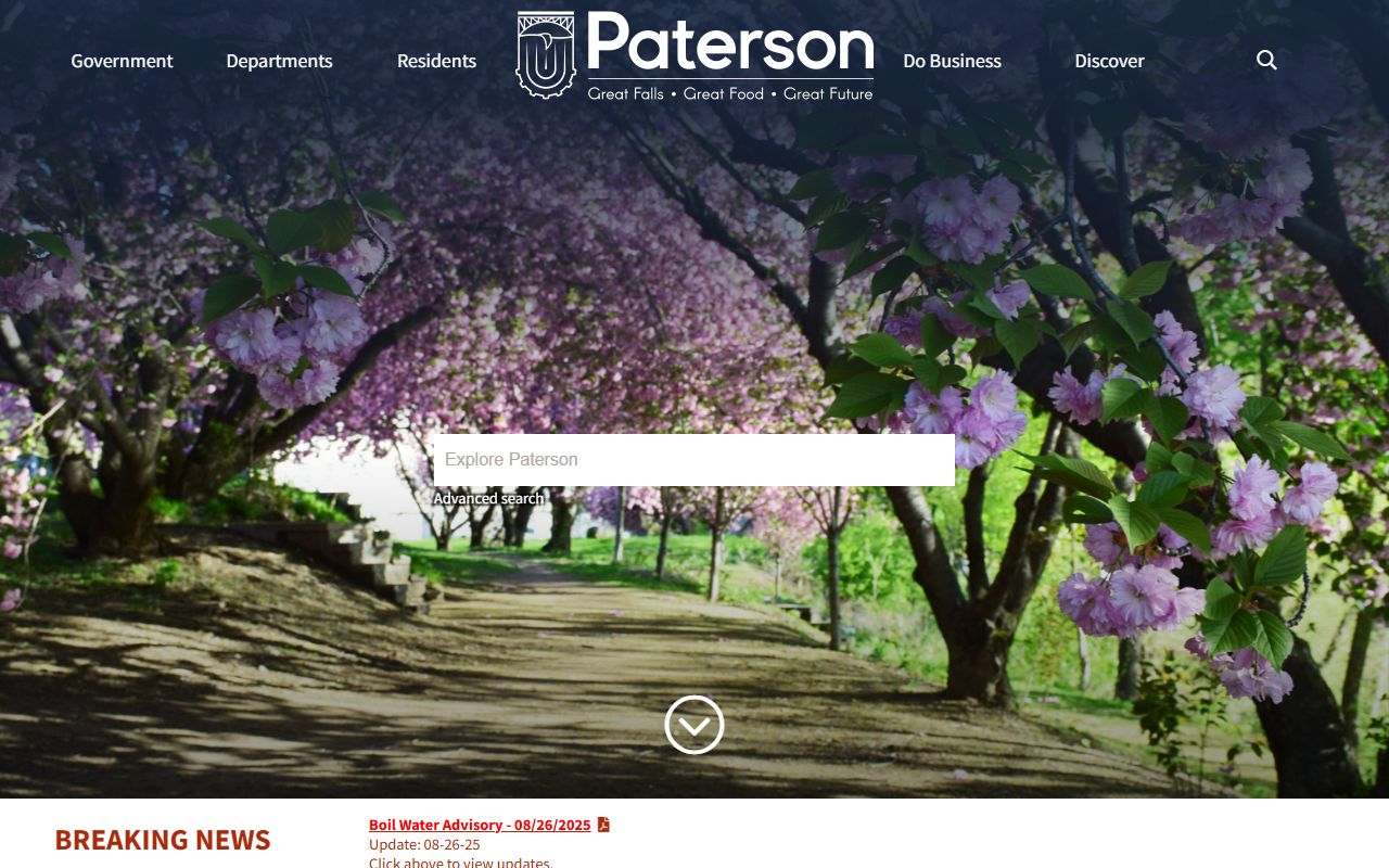 Paterson government official website for Paterson probate court records