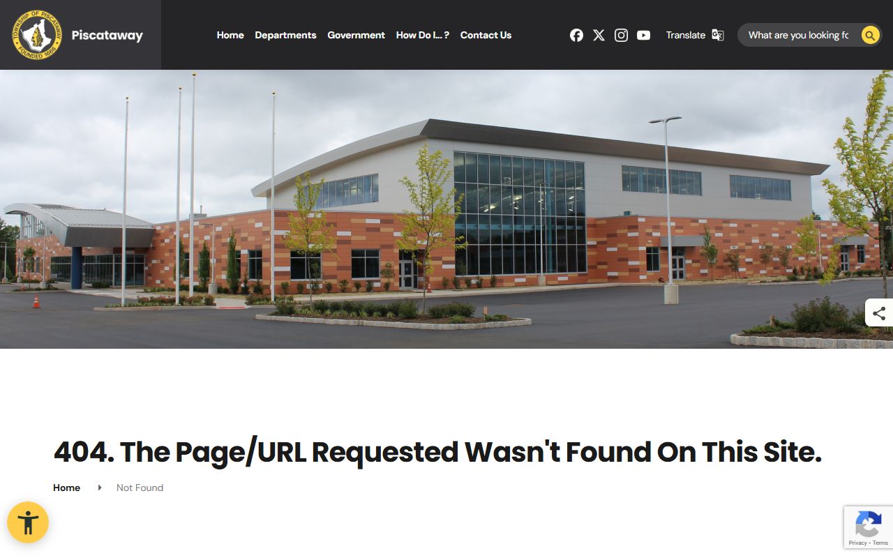 Piscataway Township municipal court page for probate court records