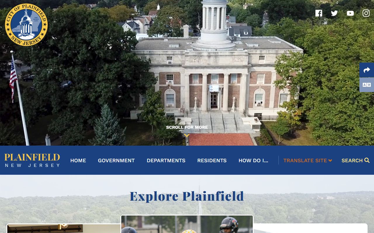 City of Plainfield official website for local government services and probate court records information